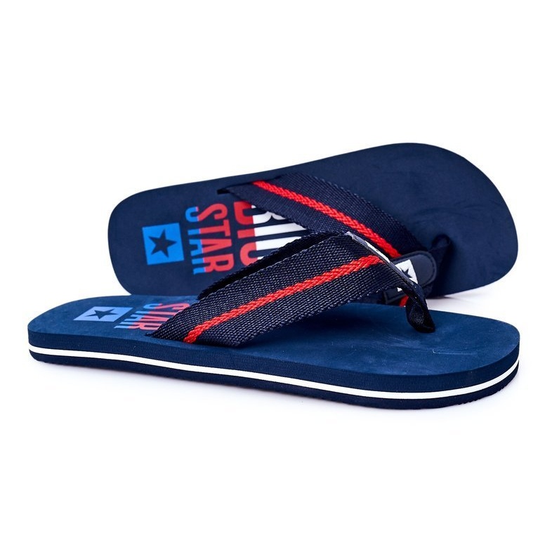Män Flip-flops Big Star FF174478 Marinblå 4