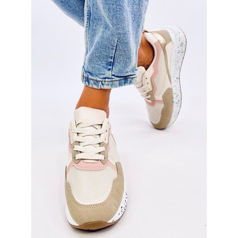 Truth Khaki damsneakers beige rosa gyllene 1