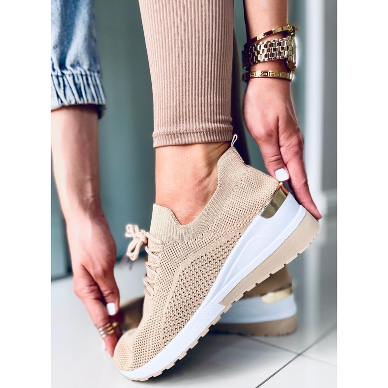 Faggio Khaki strumpor beige 2