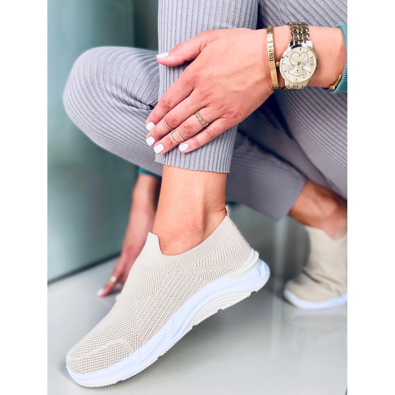 Bloom Beige sock sportskor 2