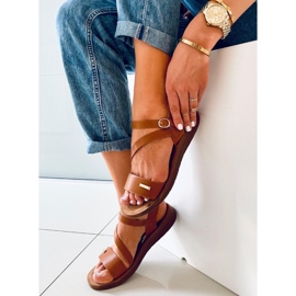 Leaf Camel damsandaler brun 2