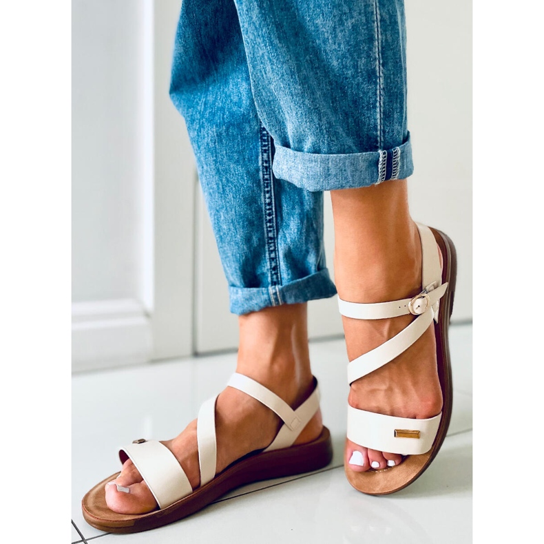 Leaf Beige damsandaler 2