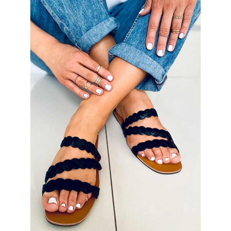 Clover Black damtofflor svart 1