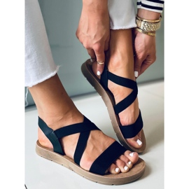 Zinnia Black damsandaler svart 1