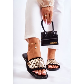 S.Barski Kvinnors Lädertofflor På En Platt Klack Svart Hollis 1