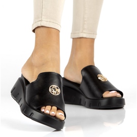 Skinntofflor Filippo DK3596 / 22 Bk svarta 4