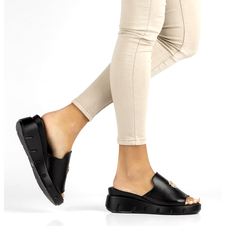 Skinntofflor Filippo DK3596 / 22 Bk svarta 5