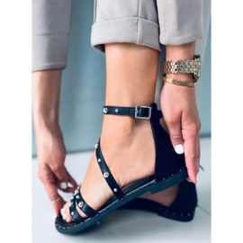 Svarta Cairo romerska sandaler 2