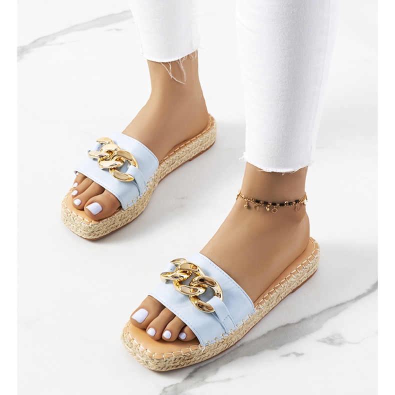 Blå sandaler med kedja Cairo 1
