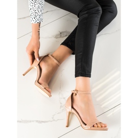 Goodin Eleganta beige sandaler med hög klack 1