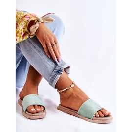 FJ1 Mocka Damtofflor Sunset Green grön 2