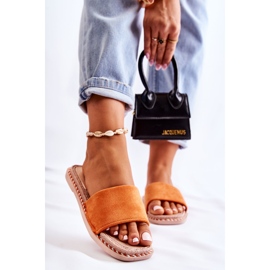 FJ1 Mocka Damtofflor Orange Sunset 1