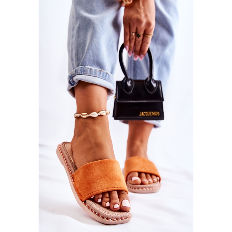 FJ1 Mocka Damtofflor Orange Sunset 1