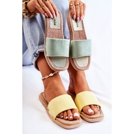 FJ1 Mocka Damtofflor Sunset Yellow gul 2