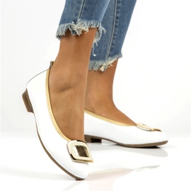 Läderskor med dekor Filippo DP3661/22 Wh vit 5