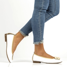 Läderskor med dekor Filippo DP3661/22 Wh vit 6