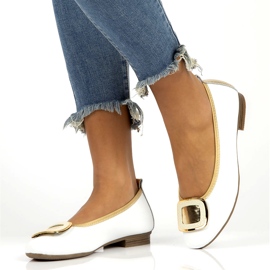 Läderskor med dekor Filippo DP3661/22 Wh vit 7