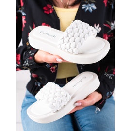 Mannika Tofflor På Plattformen vit 1