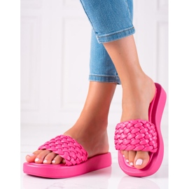 Mannika Tofflor På Plattformen rosa 1