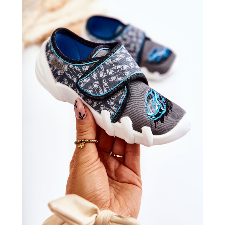 BEFADO S.A. Tofflor Befado Kardborrebil 273X339 Grå-Blå 1