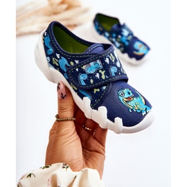 BEFADO S.A. Skor Tofflor Befado kardborreband Dinosaurie 273X341 Marinblå 1