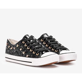 Svarta Kirst glitter sneakers 1