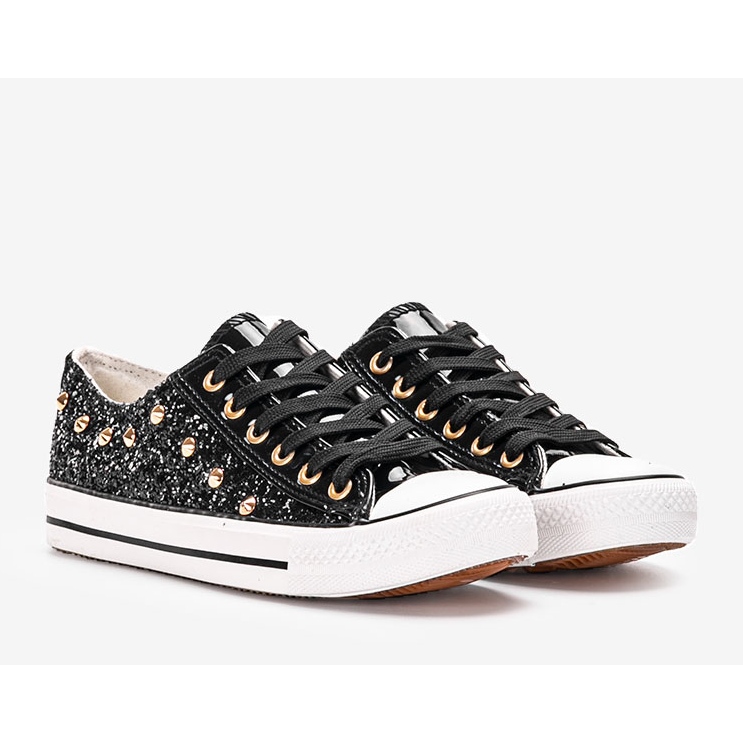 Svarta Kirst glitter sneakers 1