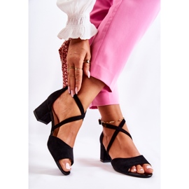 Damsandaler på hög klack Sergio Leone SK825 Svart 2