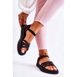 Doftande damsandaler med kardborreband ZAXY JJ285068 Svart 2