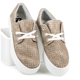 Kylie Openwork sneakers på plattformen brun 2