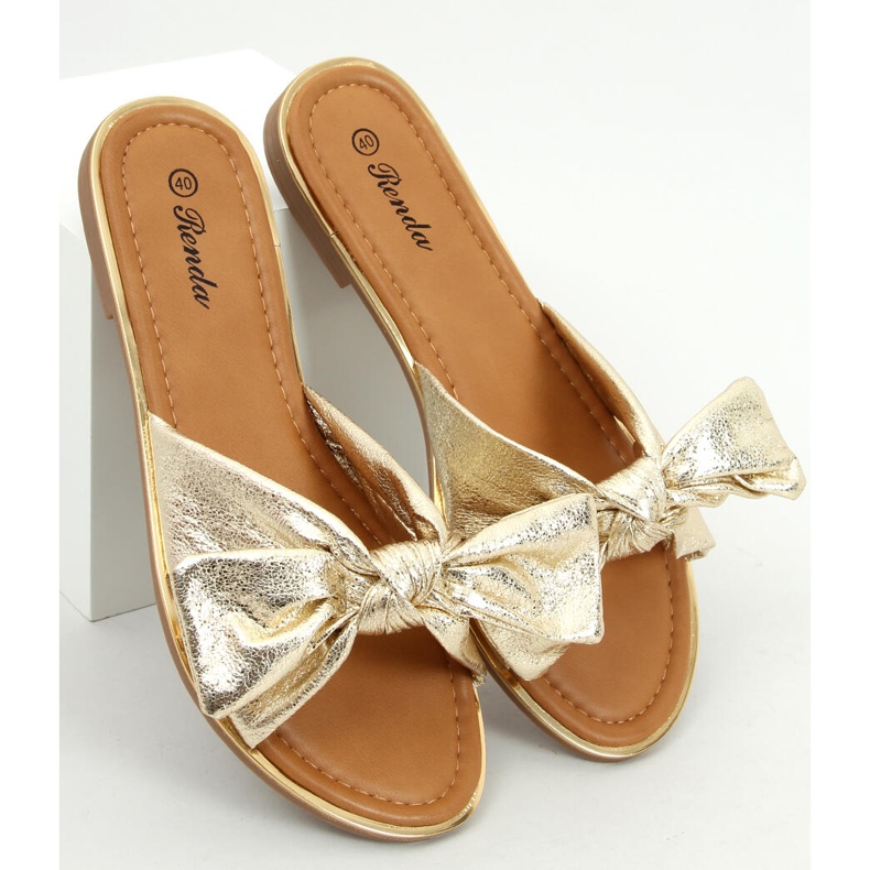 Lirio Gold damtofflor gyllene 1