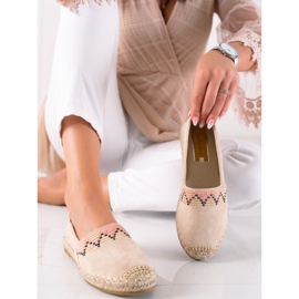 Lucky Shoes Espadriller Med Mönster beige 1