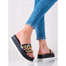 WELLSPRING Modetofflor Med Kedjor svart 1