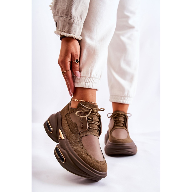 PS1 Damsportsneakers Khaki New Horizon skor brun 1