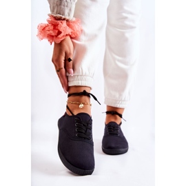 PE1 Klassiska sneakers för kvinnor, bundna svarta Dellis 1