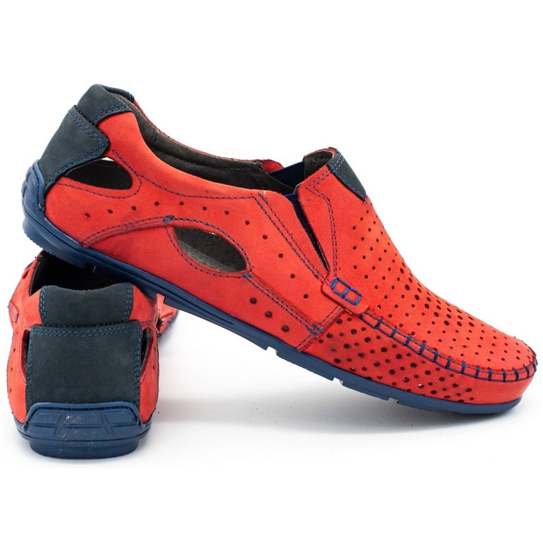 Mario Pala Herrskor mockasiner 901 sommarröd 3