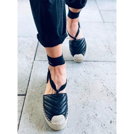 Freesia Svarta ankelbundna espadrillor 2