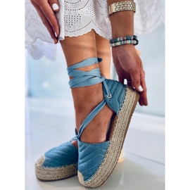 Freesia Blue ankellånga espadrillor blå 2