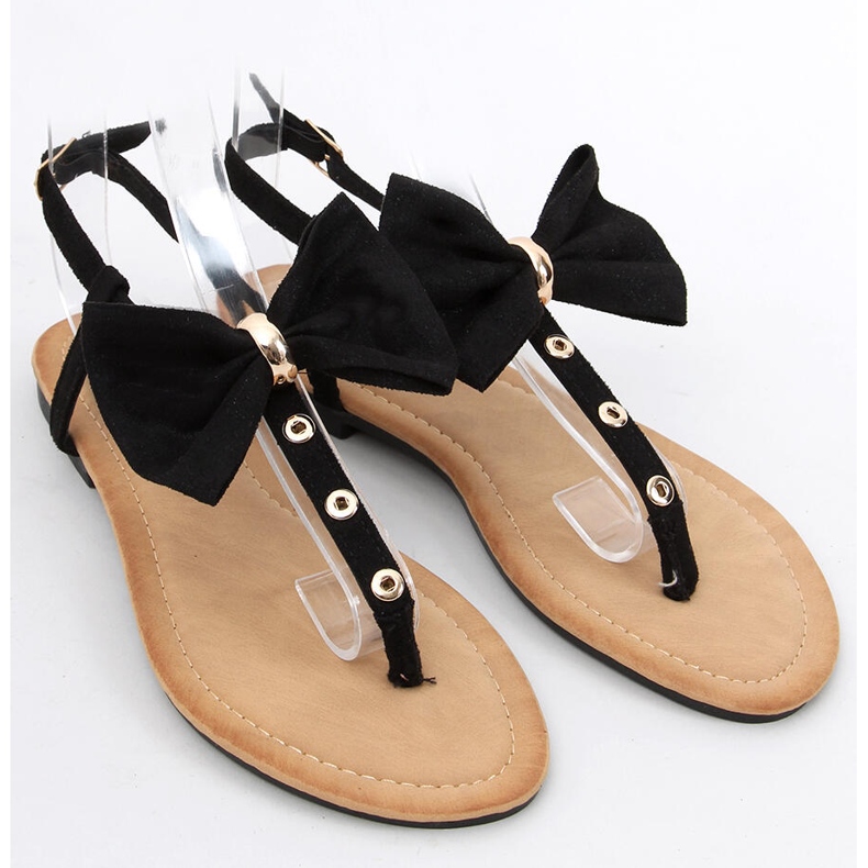 Flip-flops med en Twist Black rosett svart 1