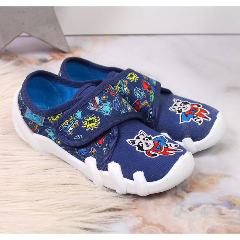 Jr. Befado kardborrtofflor för dagis marinblå 2