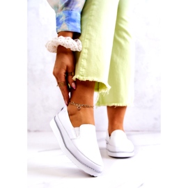 Läder Sneakers Slip-On S.Barski Vit för dam 1