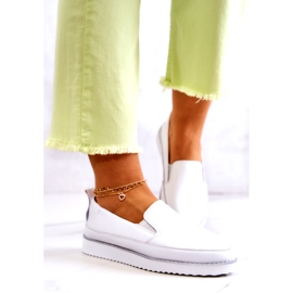 Läder Sneakers Slip-On S.Barski Vit för dam 3