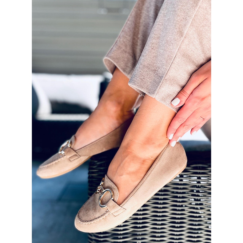 Porter Khaki loafers för dam beige 1