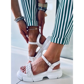 Högsulade sandaler Shanti White vit 2