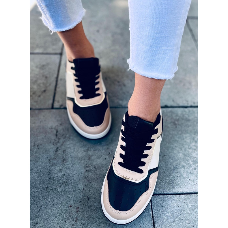 Izzie KHAKI / SVARTa sneakers för kvinnor kaki mångfärgad 1