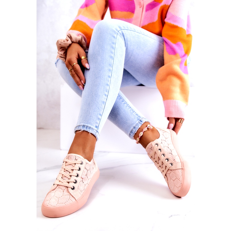 Openwork Sneakers Big Star JJ274059 Ljusrosa 5