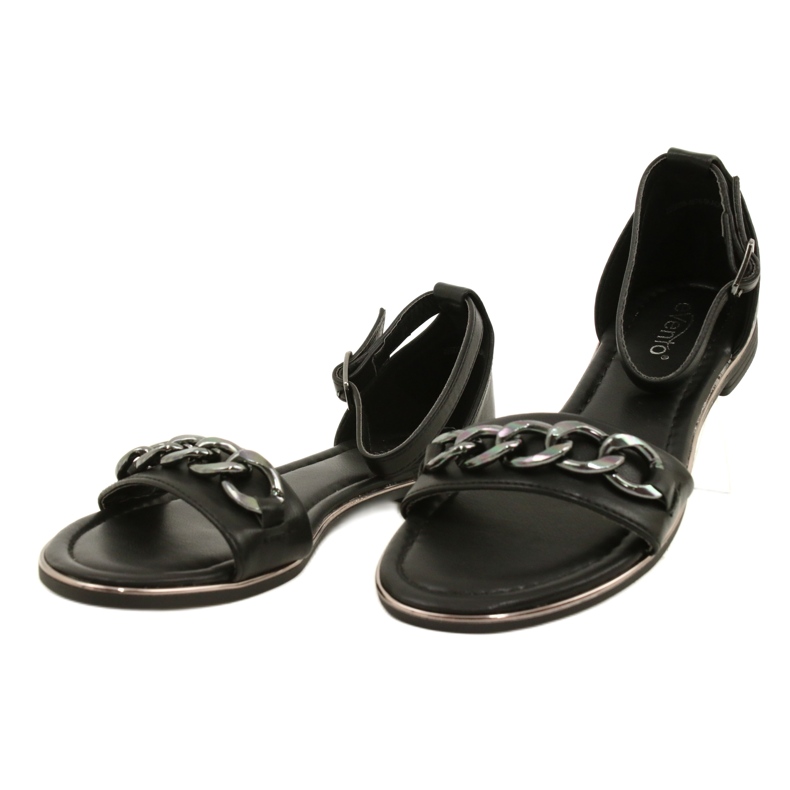 Evento Kvinnors sandaler med kedja 22SD35-4876 Black svart 3