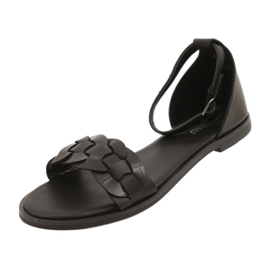 Evento Kvinnors sandaler med Braid 22SD35-4604 Black svart 3