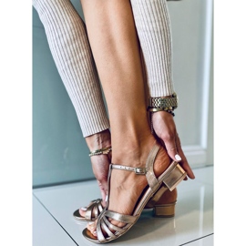 Sparkle Champagne lågklackade sandaler rosa 2