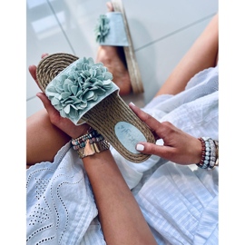 Blommig fiesta Primrose Green tofflor grön 1